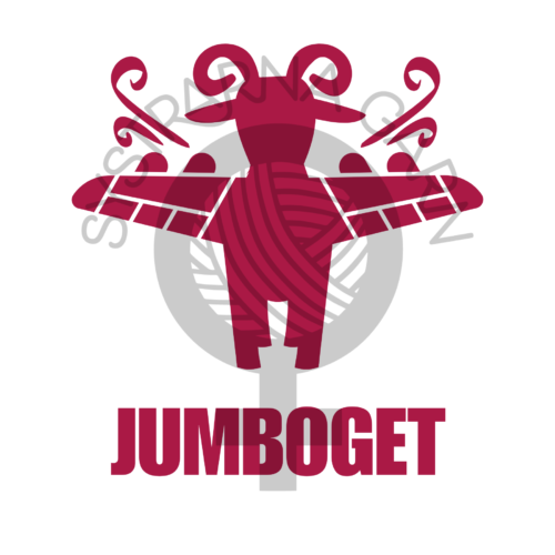 En get med flygplansvingar. Under den finns texten "Jumboget".