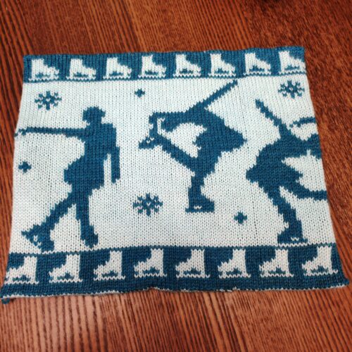 Halskrage med konståkningsmotiv